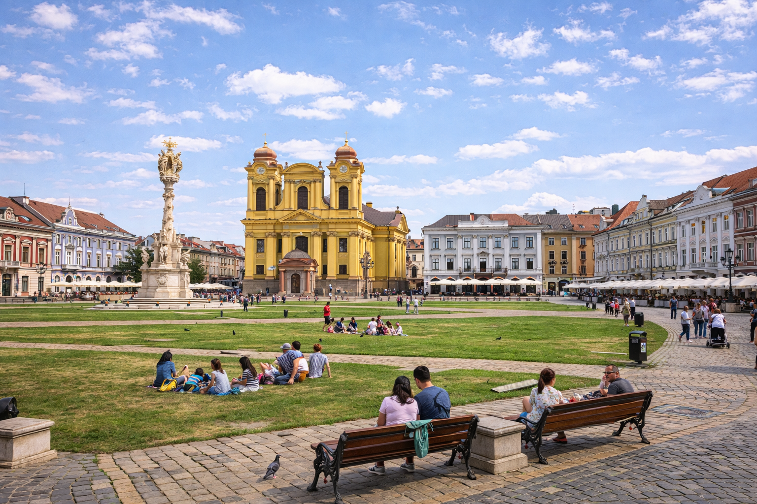 Piața Unirii Timișoara - creare site web